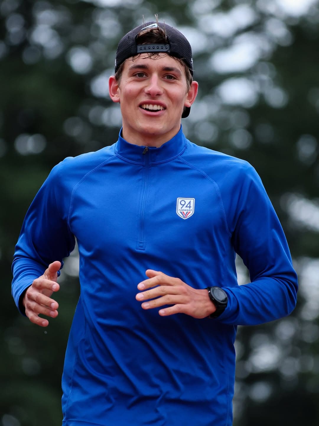 94Forward athlete running